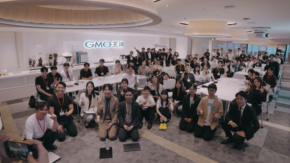 ベンチャー万博 in 福岡の会場で撮影した集合写真